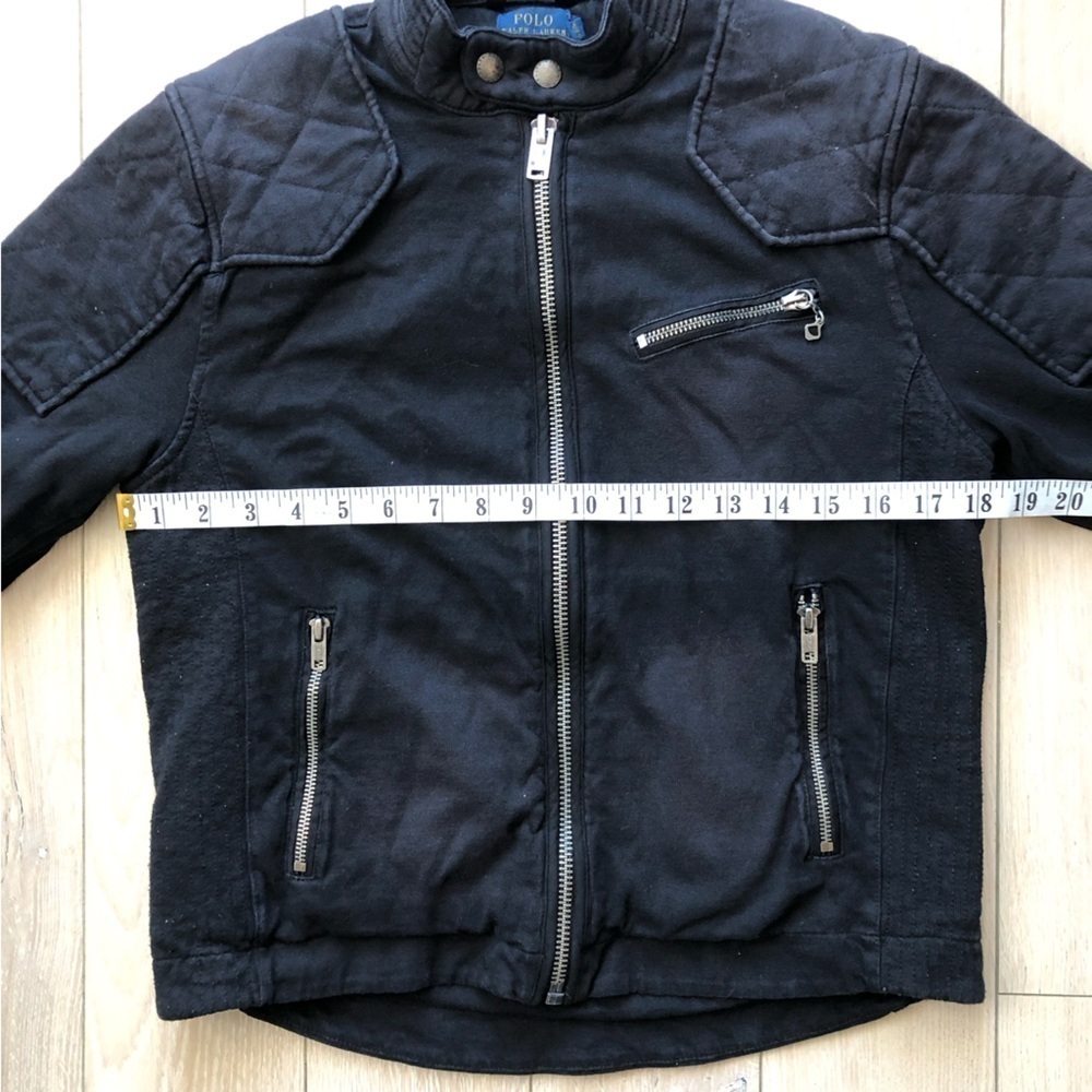 Polo Ralph Lauren Quilt Patch Moto Jacket in Black Women’s Size M - Picture 5 of 14